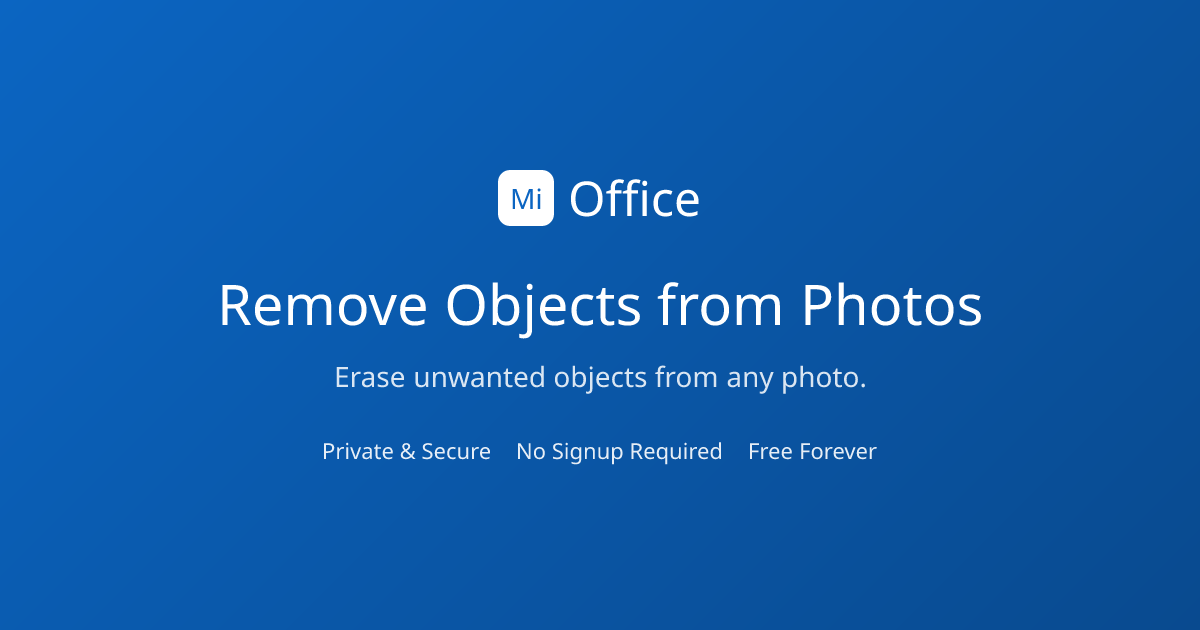 Remove Object from Photo | MiOffice | MiOffice AI